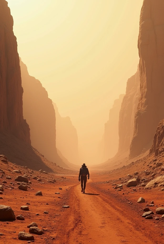 desolate Martian landscape