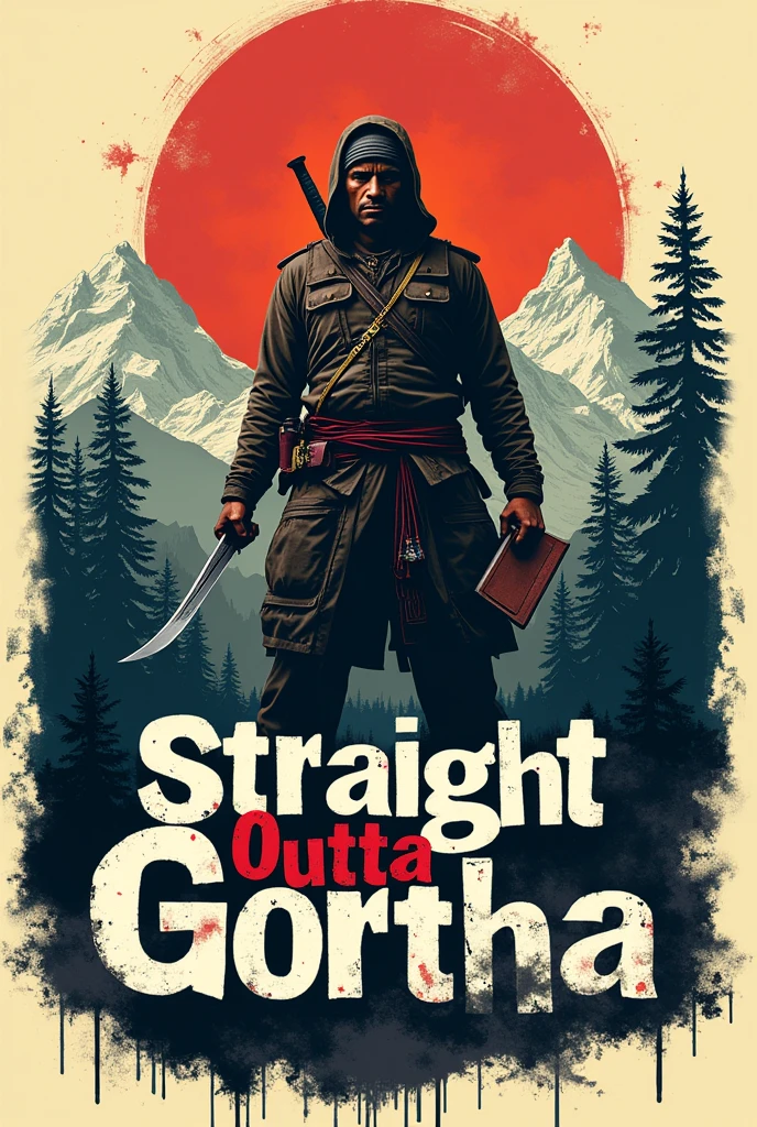 Templete for STRAIGHT OUTTA GORKHA which looks like straight outta compton logo