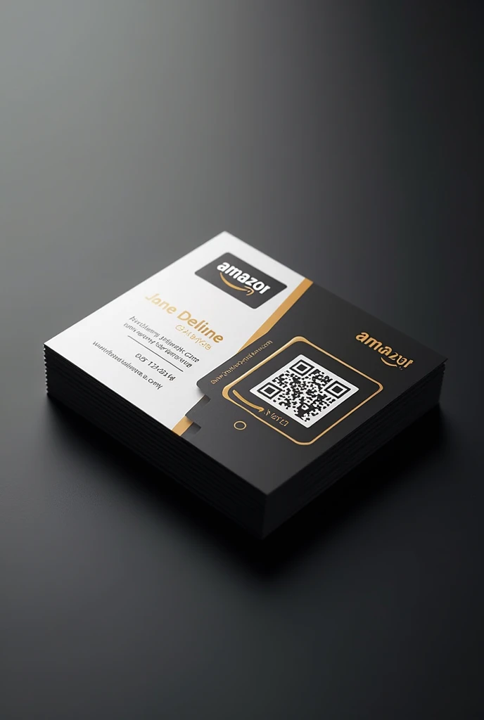 amazon seller business card (com qr code) front and towards