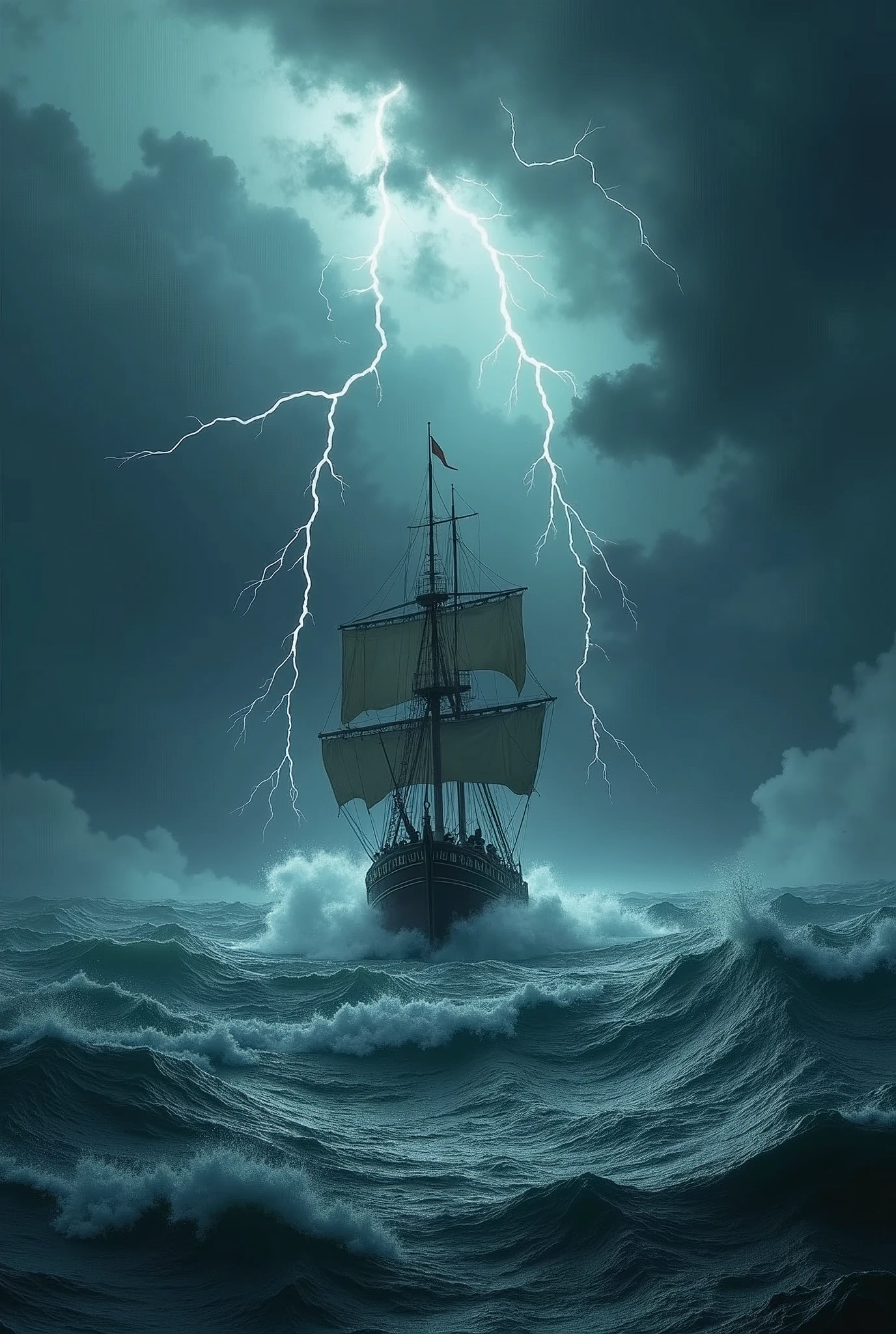 A storm approaches a ship, symbolizing a crisis that threatens companies.