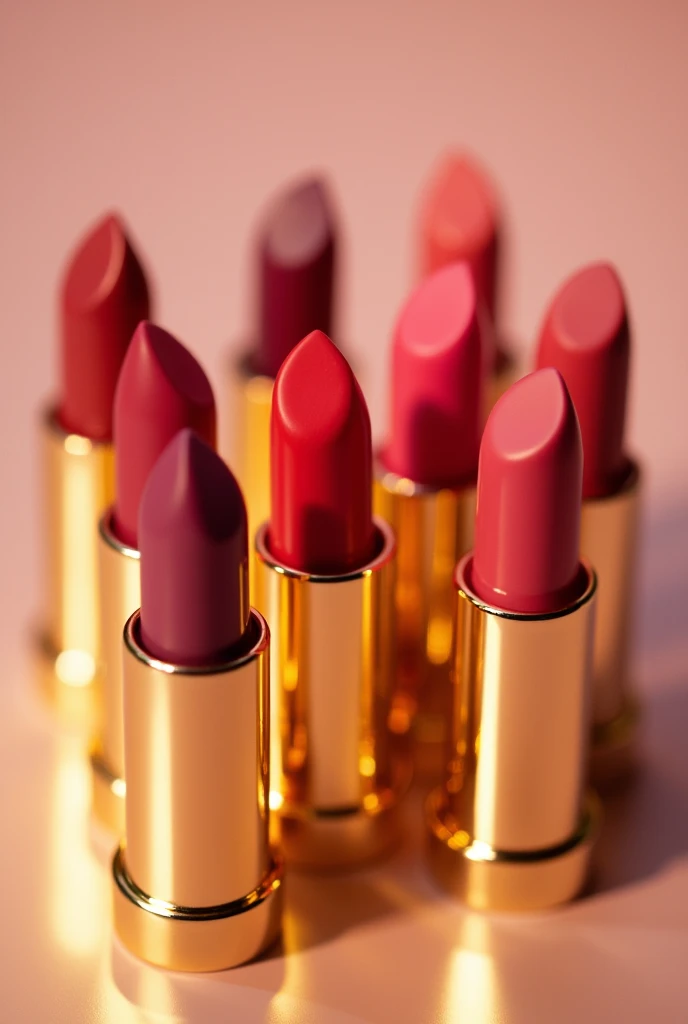 Create lipstick images, little ones, with golden lid