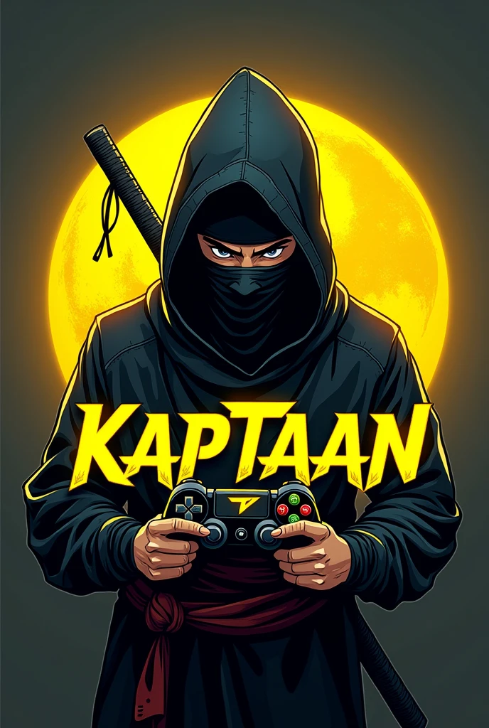PROMPT
This is a gaming logo that features the name "KAPTAAN" in a futuristic font and a yellow color. and ninja Anime avtar, The logo also has a stylized controller icon and a logo in the background. The logo is designed to be attractive and eye-catching, and to appeal to gaming enthusiasts and YouTube viewers. I hope you like it.
EDITING