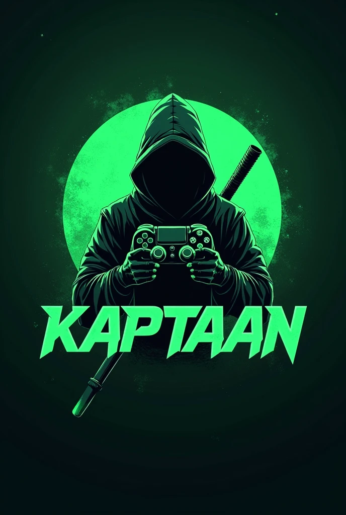 PROMPT
This is a gaming logo that features the name "KAPTAAN" in a futuristic font and a green color. and ninja Anime avtar, The logo also has a stylized controller icon and a logo in the background. The logo is designed to be attractive and eye-catching, and to appeal to gaming enthusiasts and YouTube viewers. I hope you like it.
EDITING