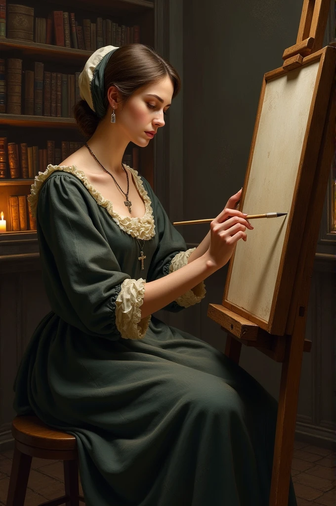 Menstruating woman painting from the Middle Ages