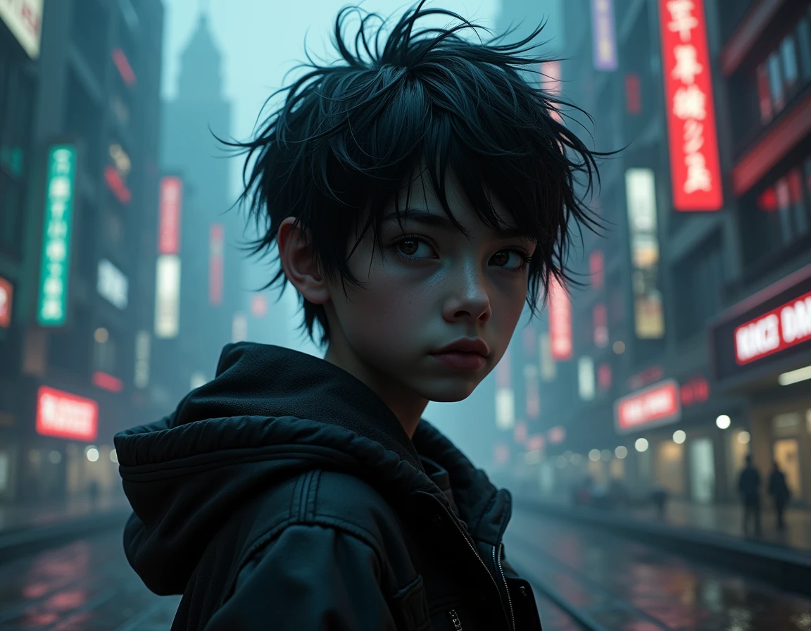ultra detail, high resolution, ultra detailed, best qualityer, incredible, Maximum quality, Extremely detailed CG 8k unity wallpaper, cinematic lighting, cat fan, cyber punk, dark boy