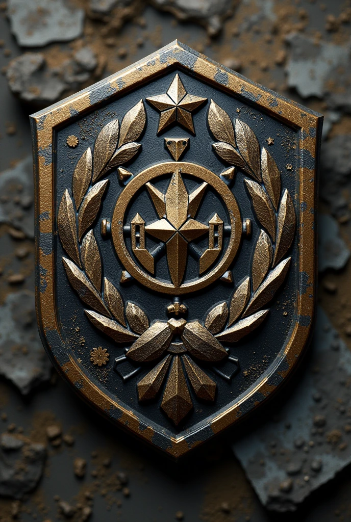 I need a belly badge that includes military elements 
