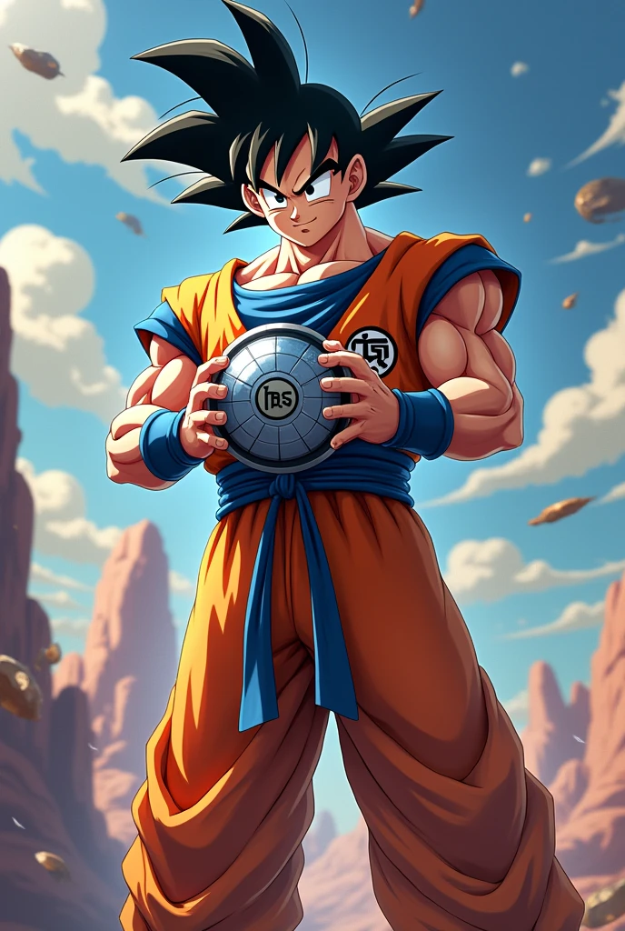 Goku , holding the name RS PRINT