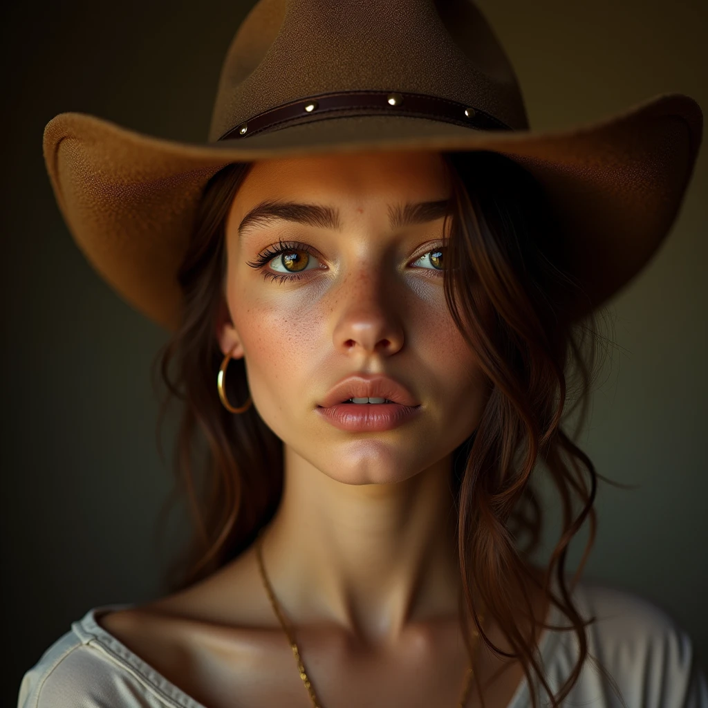 of the highest quality, masterpiece, ultra high resolution, (realist:1.37), natural lighting A girl, by the wide, pretty eyes,  beautiful face, detailed eyes and face, full lips, moist lips, t-shirts, dynamic lighting, cowboy shot