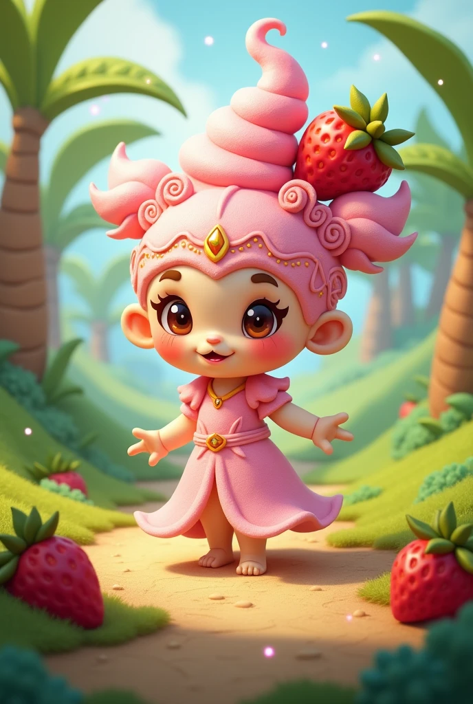 Make a cookie run kingdom oc based on strawberry horchata