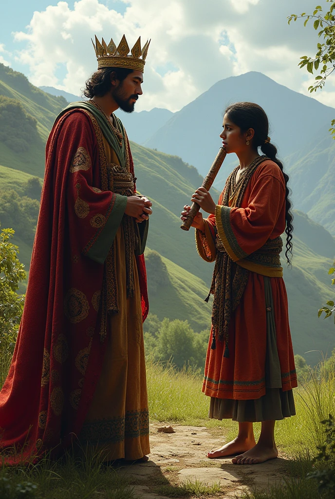 THE MONARCH FINDS THE YOUNG MAN OF THE QUENA

