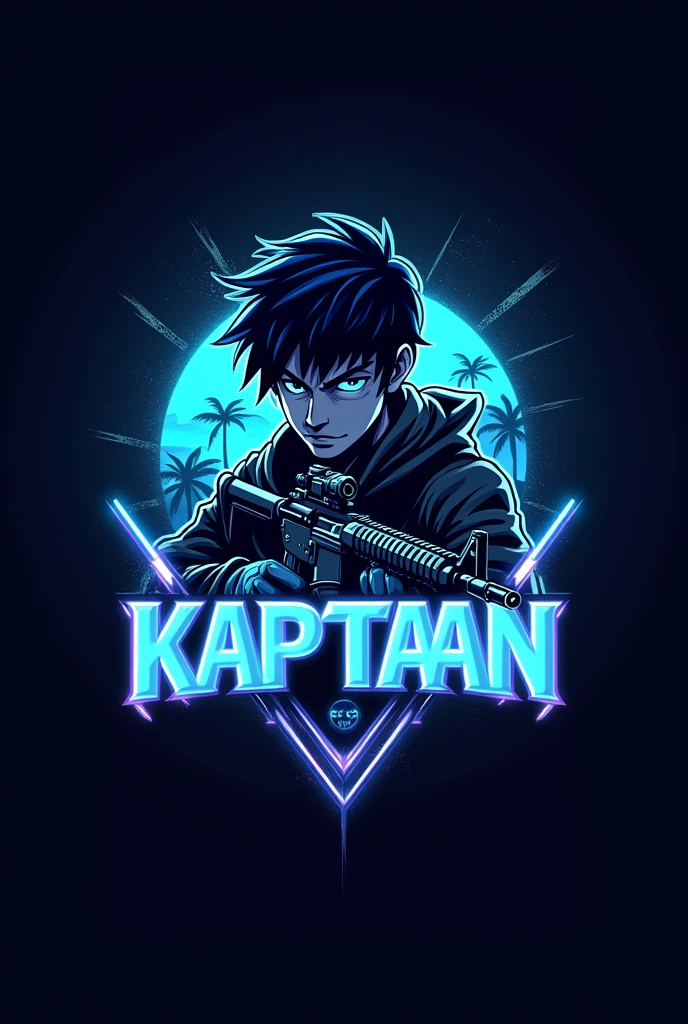 PROMPT
This is a gaming logo that features the name "KAPTAAN" in a futuristic font and a neon bluecolor. and ra one Anime avtar, The logo also has a stylized controller icon and a m416 in the background. The logo is designed to be attractive and eye-catching, and to appeal to gaming enthusiasts and YouTube viewers. I hope you like it.
EDITING