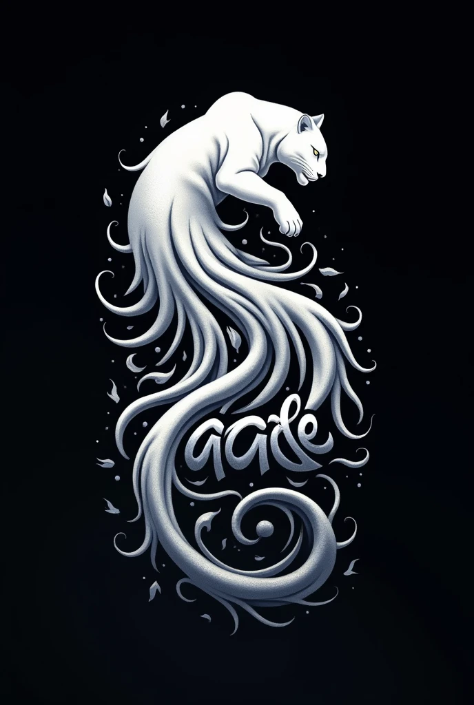Kaosar Jabeen
Convert this name into beautiful English writing style Calligraphy with white color and convert this name into a beautiful white Jaguar shape 
Write on this jaguar Kaosar Jabeen name