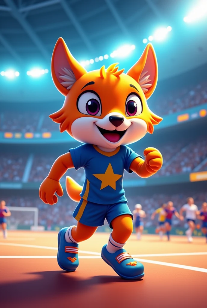 an ounce,
 Olympic mascot representing futsal
