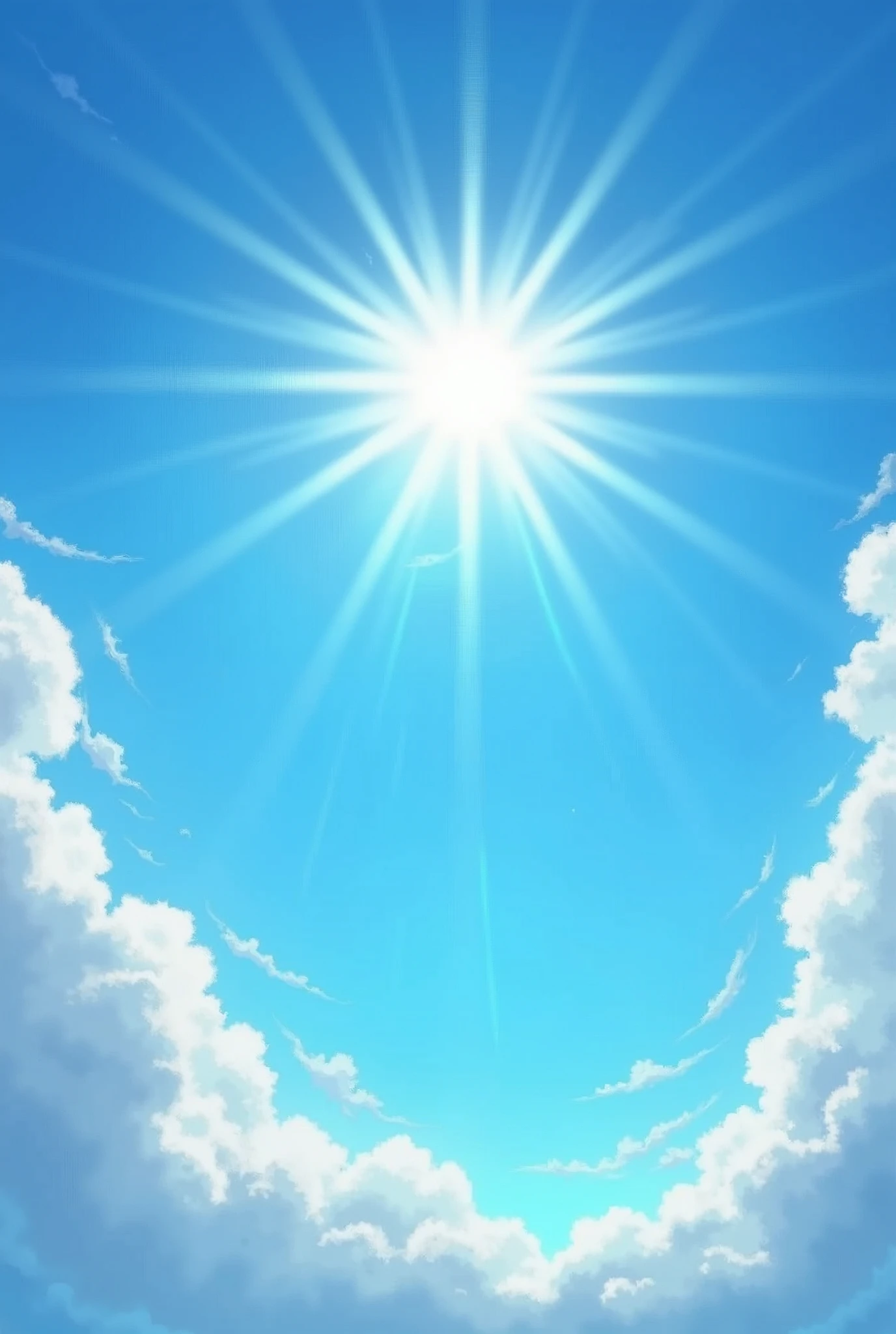 Highest quality, High resolution, Clear Image

Large clouds
Summer sky
Sun
Sunbeams
Blue sky

Looking up from the ground