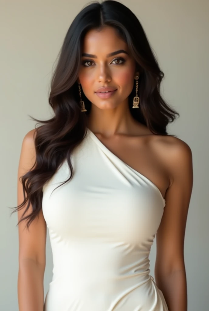 Anjali arora white kurti no sleeves big breasts