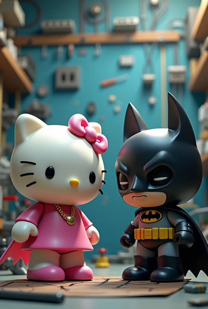 Hello Kitty has a dilemma with a short Batman.
Electrical engineers uniform