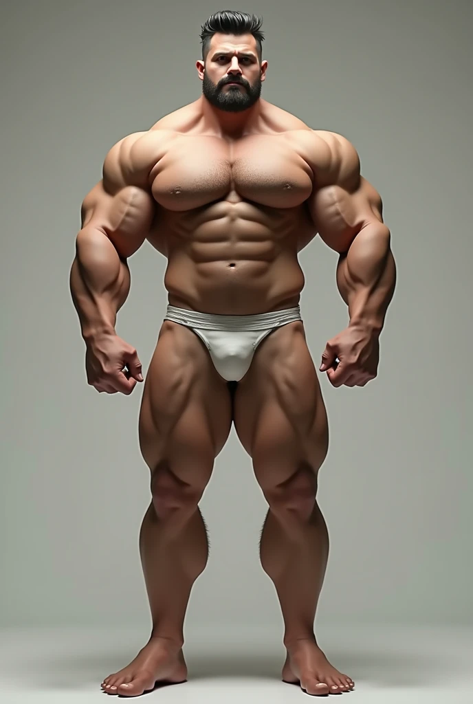 A buff man whos big boobed and only wearing jockstrap