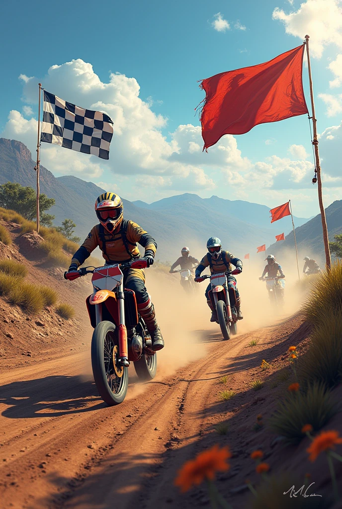 Motocross flags 
