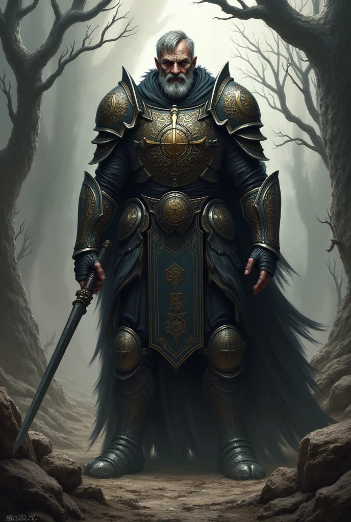 Dark fantasy style image of a soldier