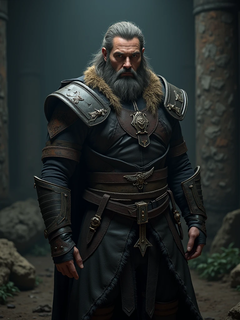 ivor, Ami des Loups (Assassin's Creed Valhalla). Cinematic lighting, Ultra-detailed textures, vray, with dark colors.