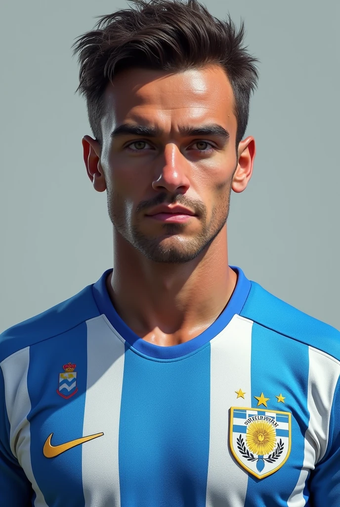Griezmann with the Uruguayan national team shirt