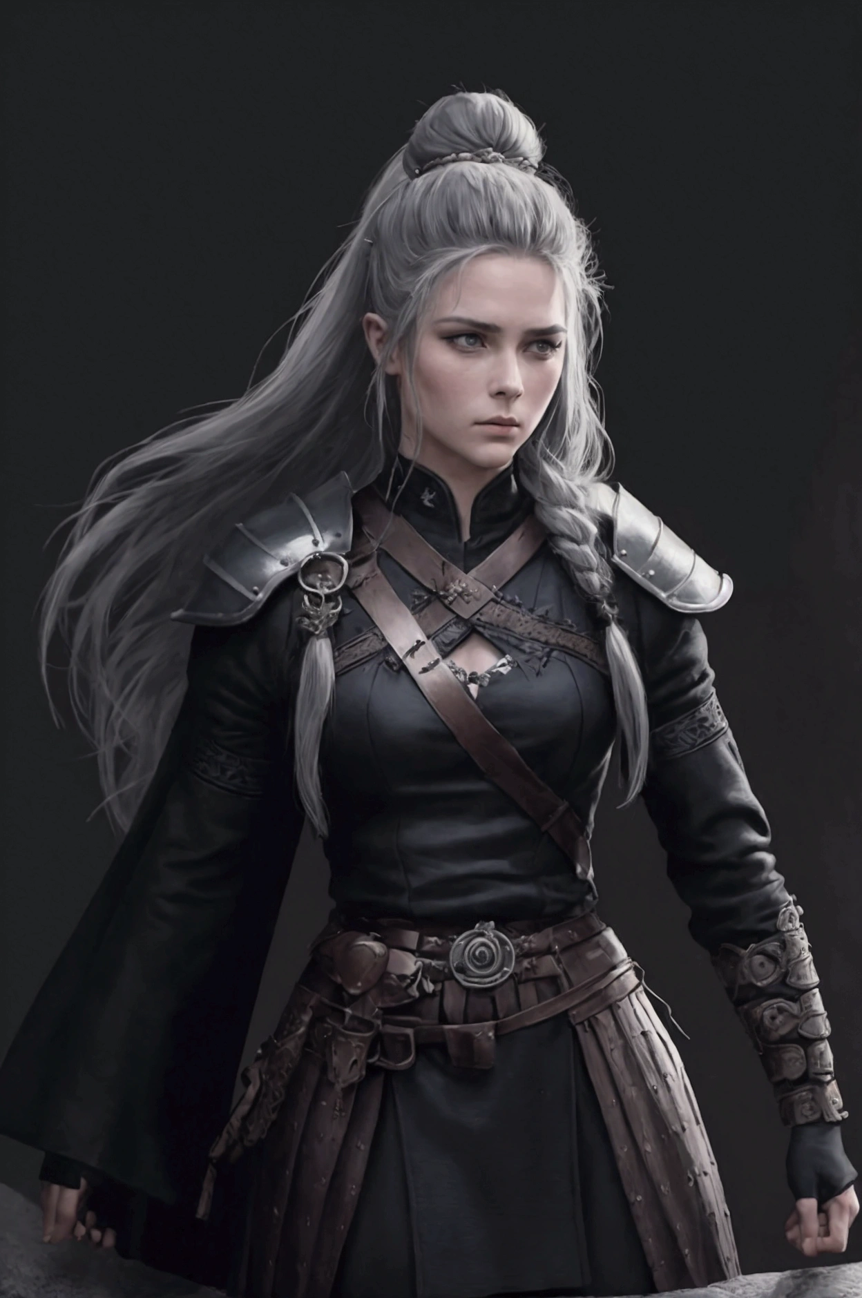 une femme guerrière viking féroce, coiffure tressée complexe, tatouages détaillés, peinture de guerre dramatique, posture de combat prête au combat, tenue sexy, hache de combat ensanglantée, très détaillé, Éclairage cinématographique, ombres dramatiques, art numérique, hyper réaliste,masterpiece