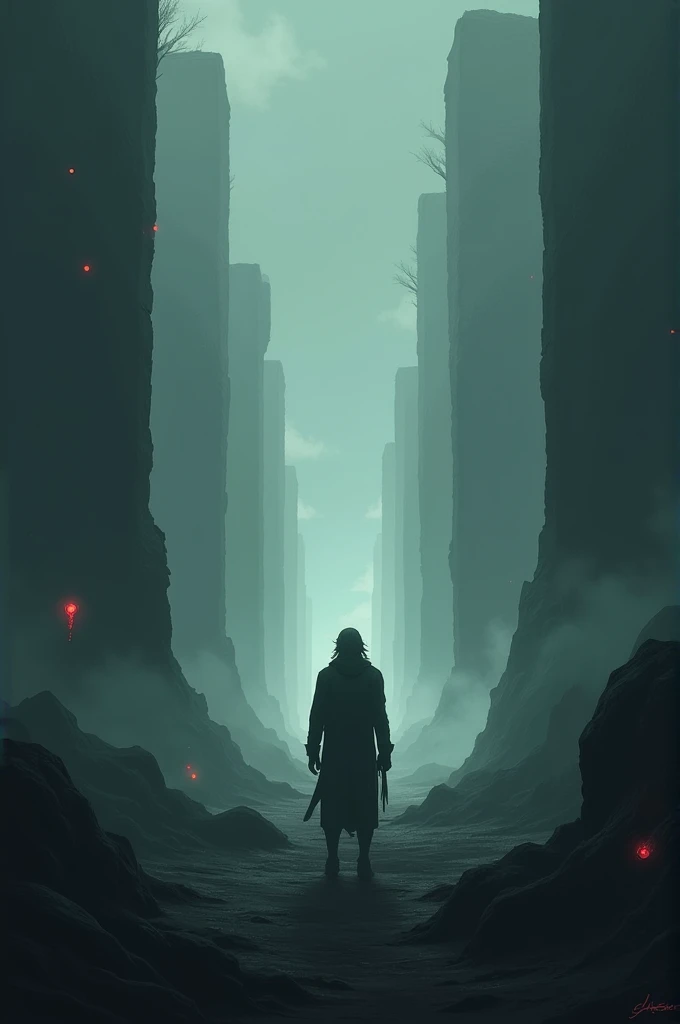 Prompt: Cover for an ambient track in the dark