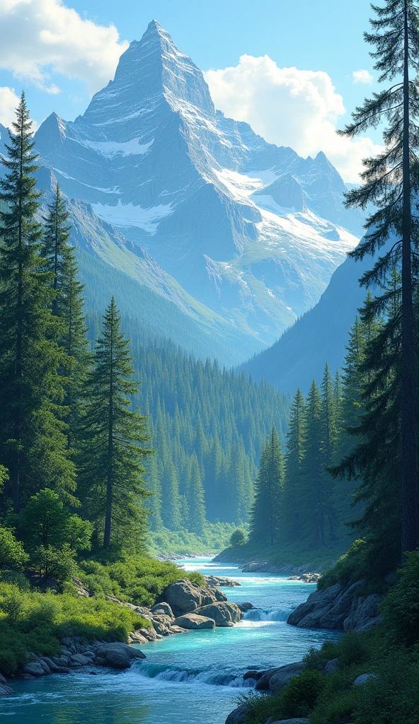 beautiful mountain,forest and river views for tiktok viral video