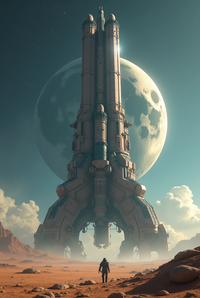 A gun as huge as a city,that can do the moon rotate faster