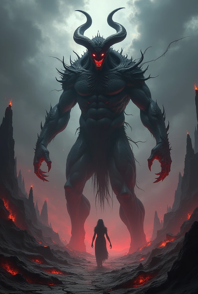 Dark fantasy type image with a demon