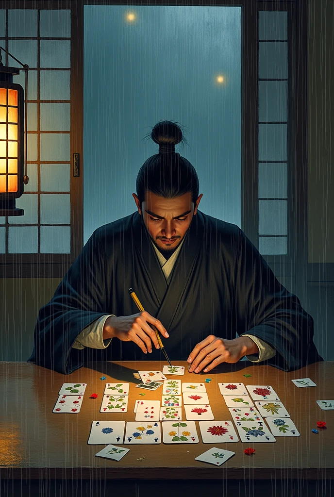 rain　Hanafuda　Onō no Michikaze　
