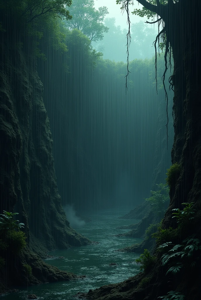 Dig a pit, at the bottom a mangrove swamp while it rains