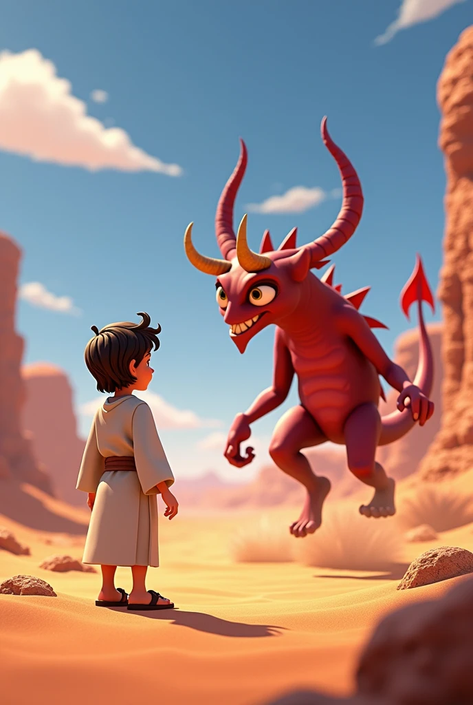 Pixar Disney, Jesus in the desert being tempted by the devil