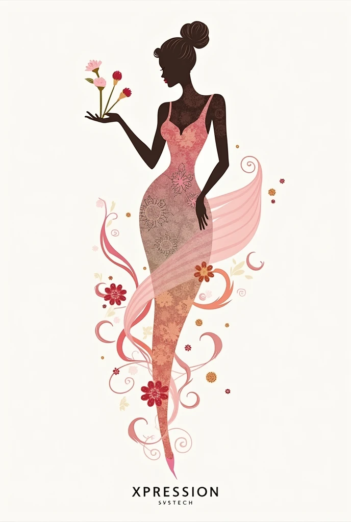 Create an XPRESSION logo with the concept of clothing, makeup and baking