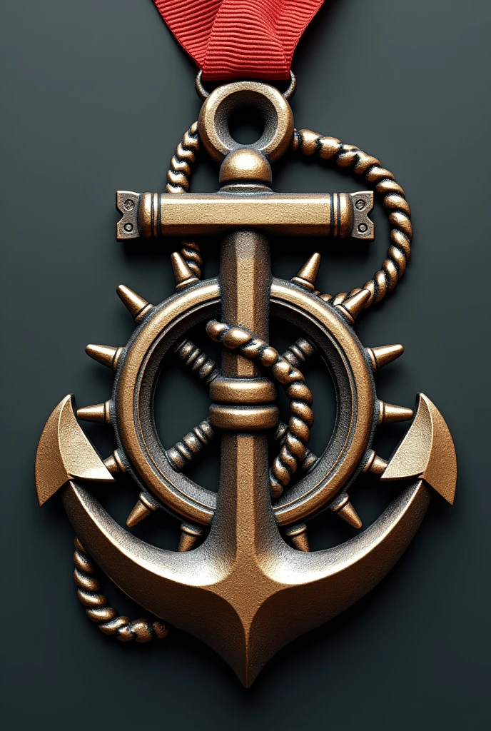 Make me a medal that is half an anchor and half a rudder. May they both be stuck together forming a single medal