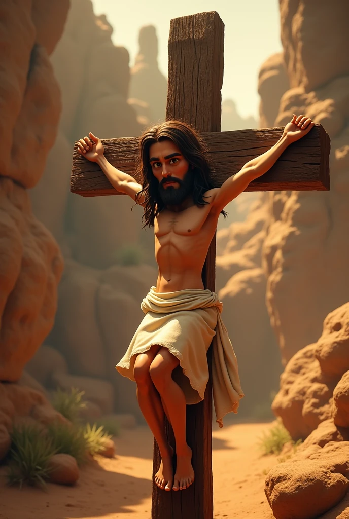 Pixar Disney Jesus being crucified


