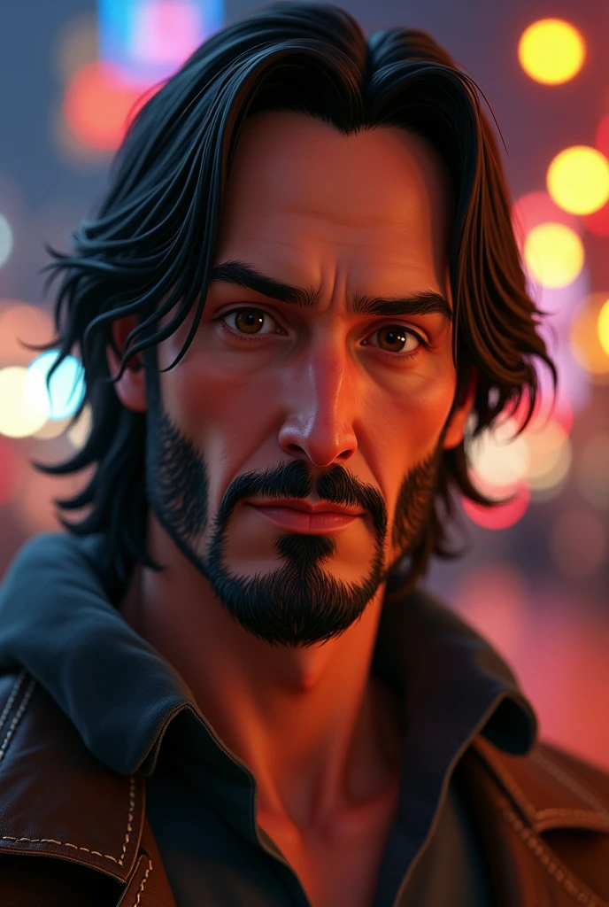 Keanu reeves , pixar style,  cinematic,  masterpiece, high-aesthetic.