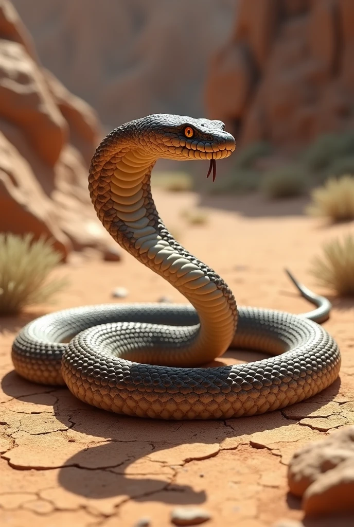 Rattlesnake in motion
