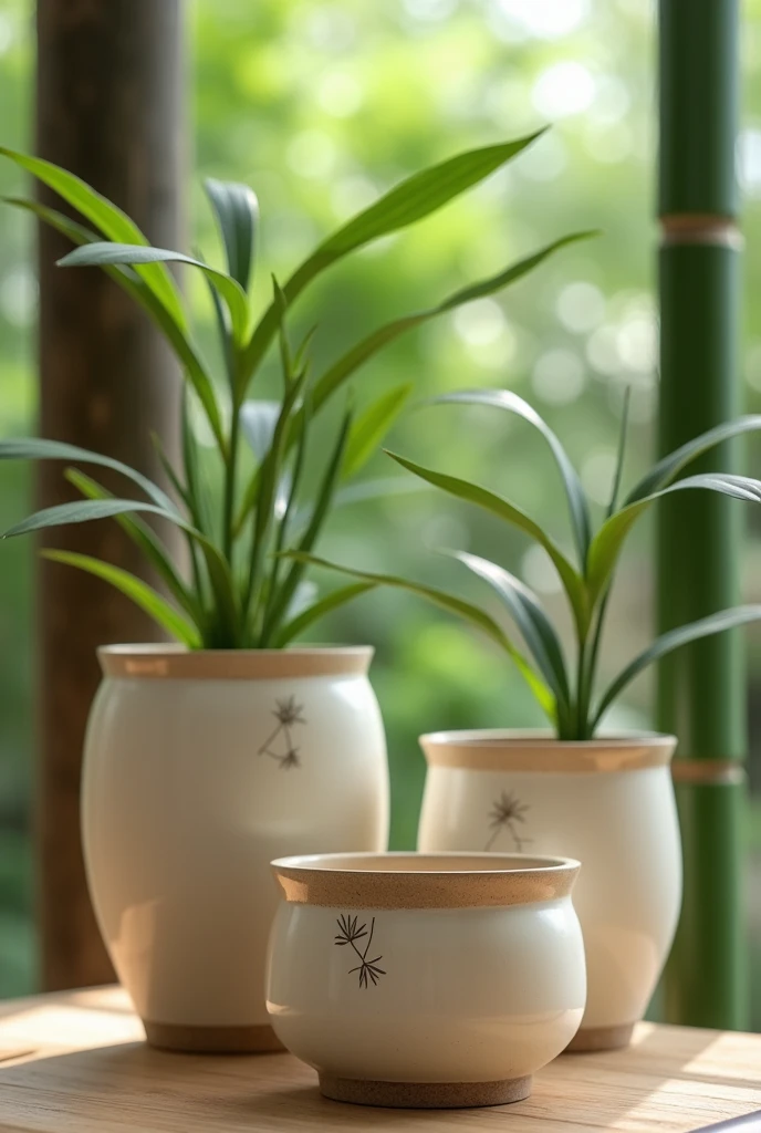 bamboo pots