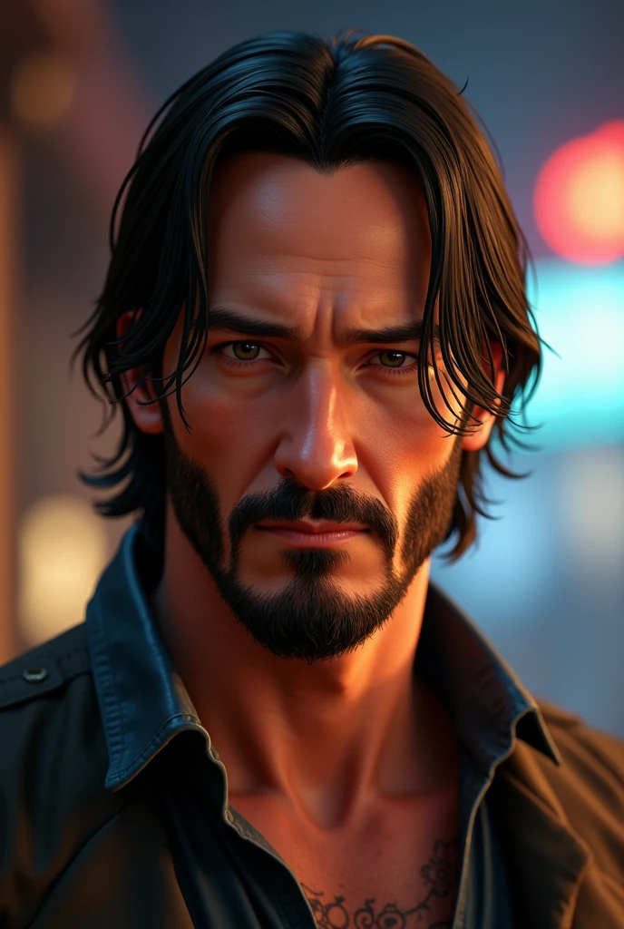 Attractive Keanu reeves , pixar style, cinematic, masterpiece, high-aesthetic.