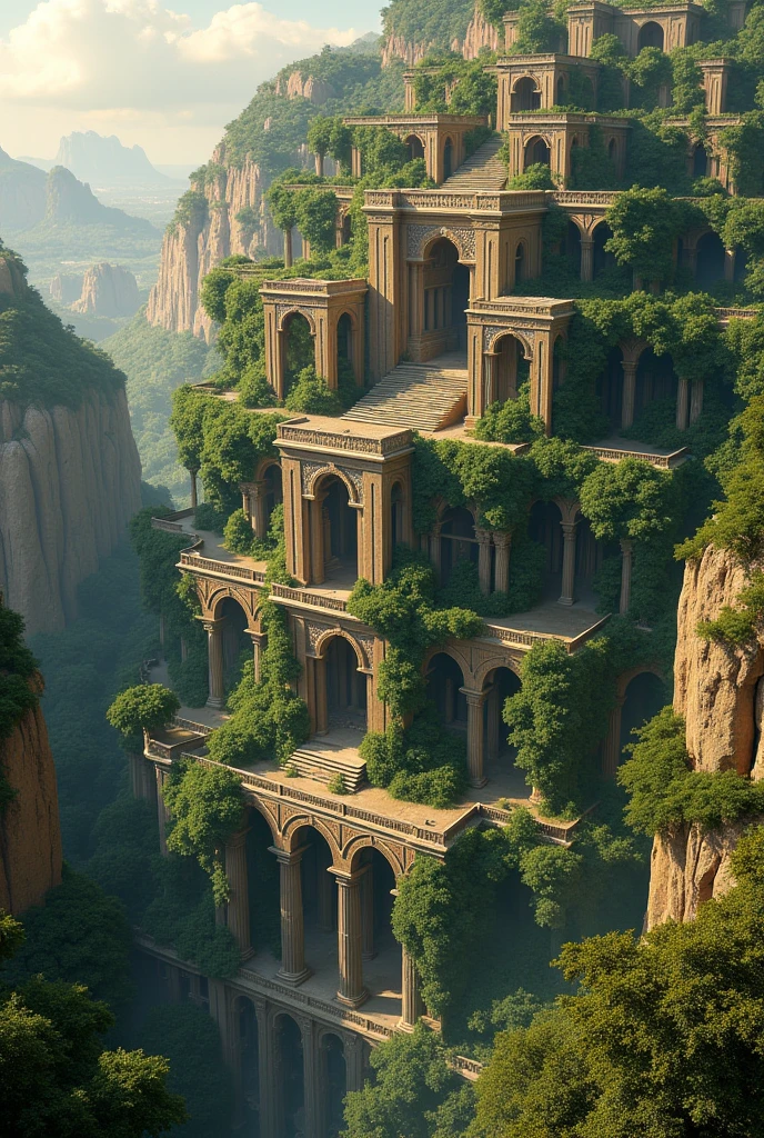 The Hanging Gardens of Babylon: A breathtaking garden in present-day Iraq, said to have been built by the Neo-Babylonian King Nebuchadnezzar II for his queen, Amytis.