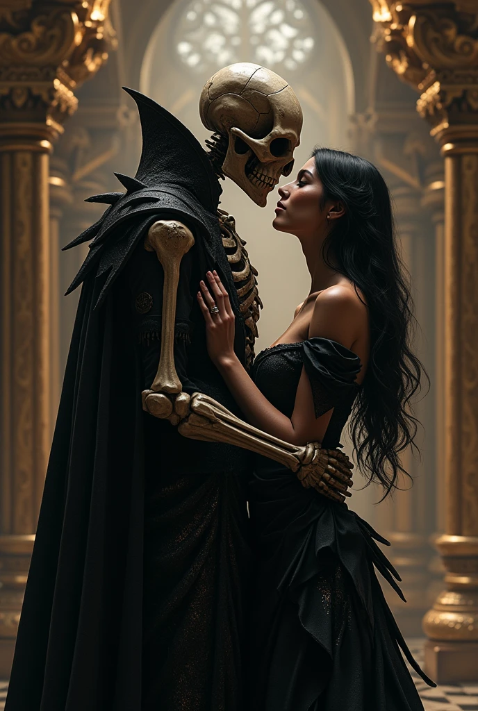Lord ains holding albedo from behind, from overlord the anime
