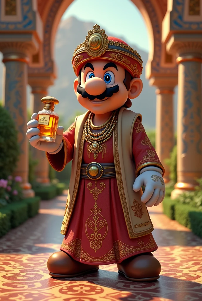 Mario bros Arabian wearing a parfum