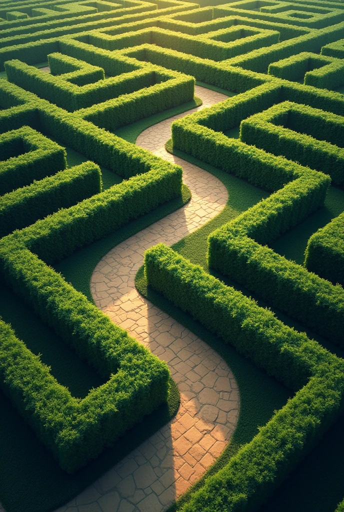 A maze with 2 paths, a correct and an incorrect