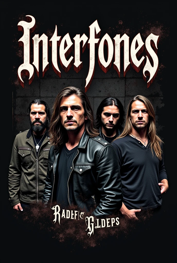 Create a logo and design for a rock band named Interfones