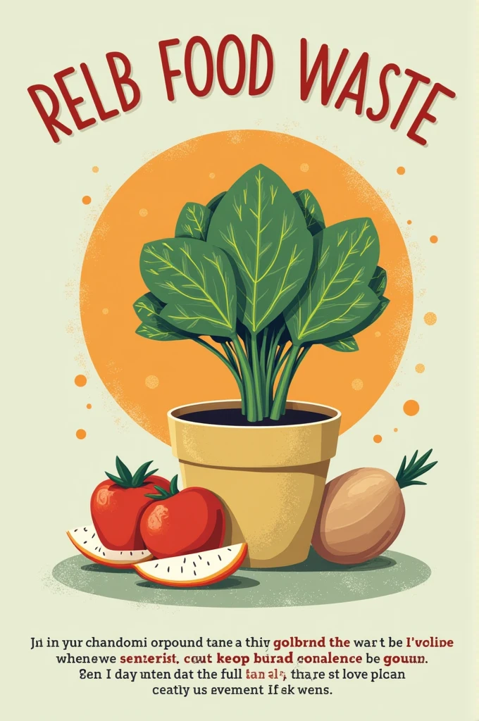A poster for a campaign about reducing food waste ( Conscious consumption)