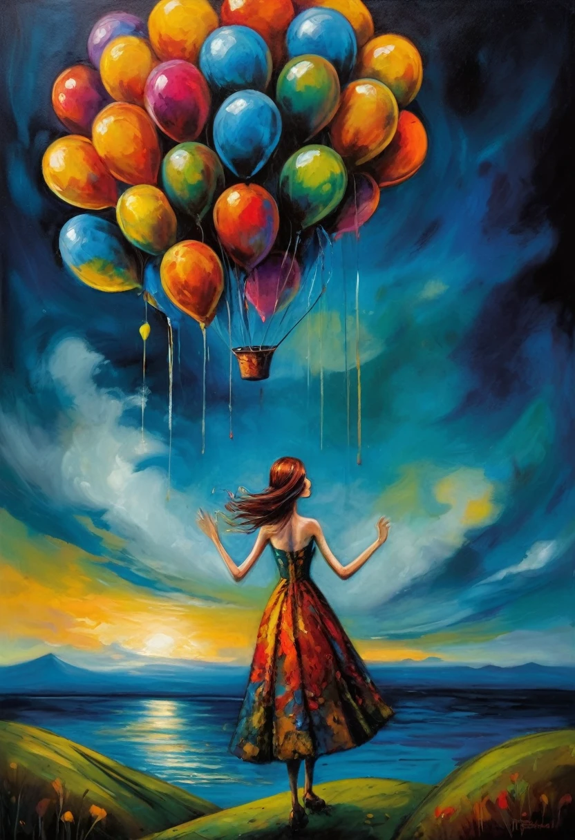 (Artistic Masterpiece of Romantic Life) ( (Themed Art of Life) ( (Conceptual Art) (NFT Exclusive) (Fauvism Work) ()”) Where visual poetry transcends traditional boundaries and embraces the dynamic interplay between creativity and technology Takes),dripping paint,darkart,style, in the style of esao andrews