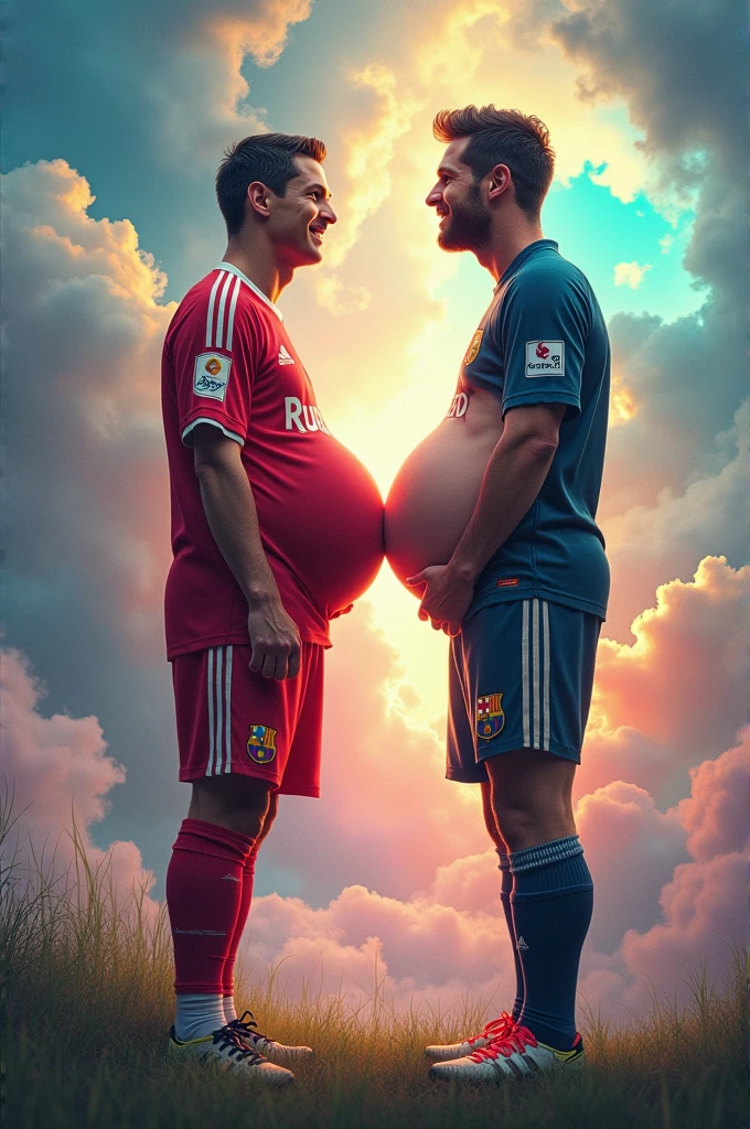 pregnant Ronaldo and messi