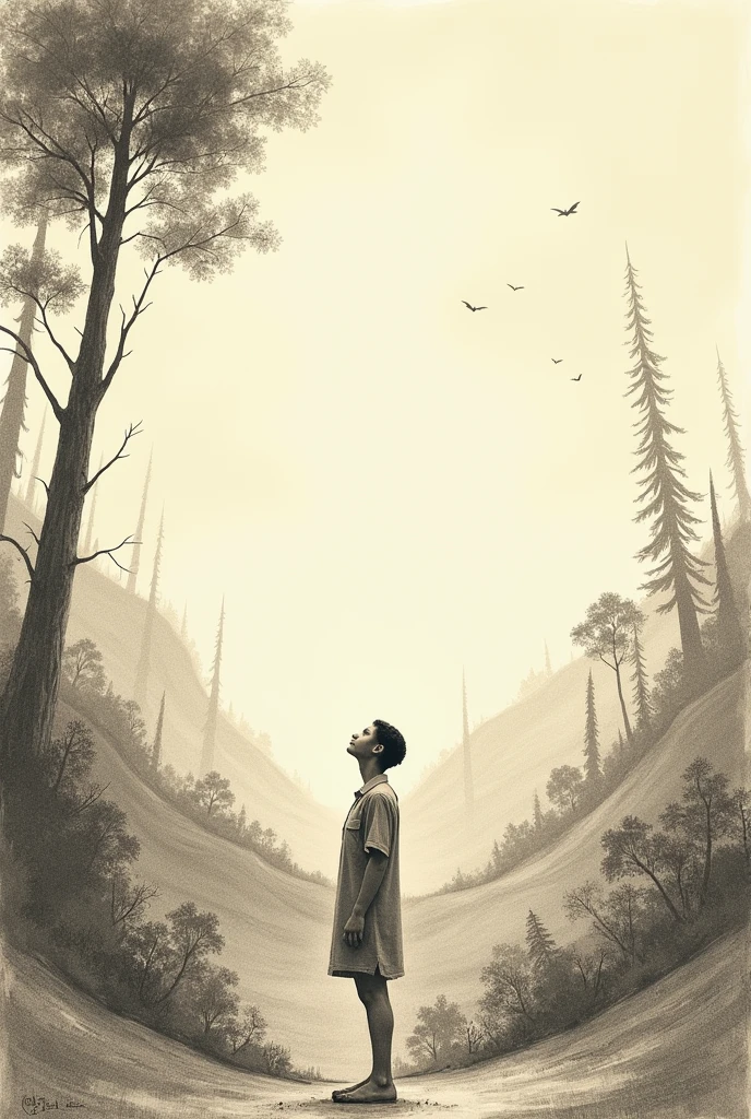 Sketch that refers to respect for Mother Earth