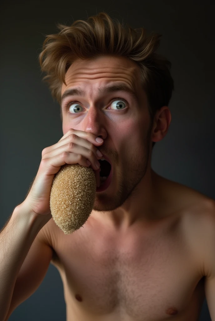 A 27-year-old boy sucking a big, hairy penis